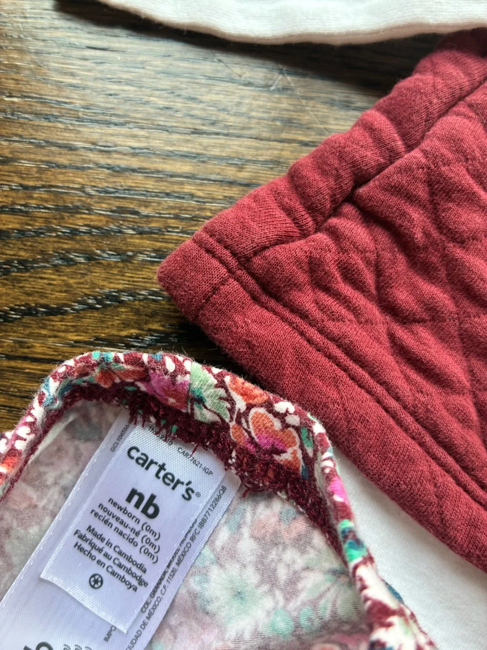 Carters size newborn